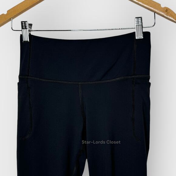 Under Armour Cropped Athleisure Leggings | Black Small High Waist Pockets Sporty - Picture 6 of 10